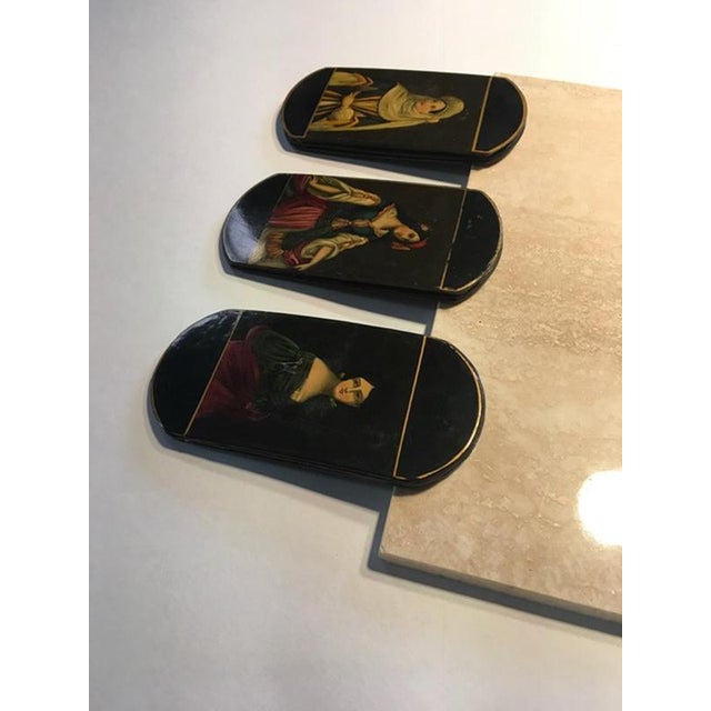 Mid-18th Century Wood Lacquered Boxes with Portraits, Set of 3 For Sale - Image 14 of 17