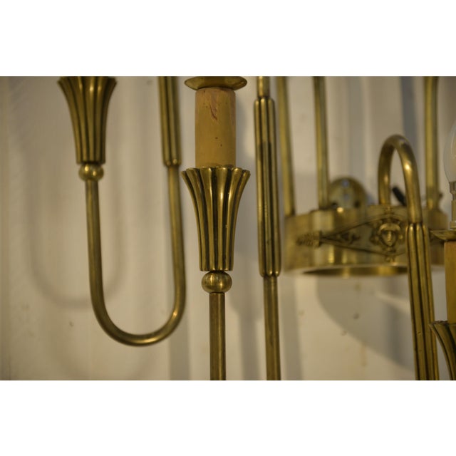 Monumental Bronze Wall Sconce, 1940s For Sale - Image 3 of 15