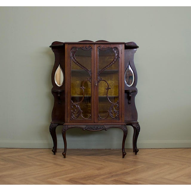 Antique Victorian China Display Cabinet, 1890s For Sale - Image 9 of 9