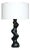 Model 42 Sculptural Ebonised Wood Table Lamp from Temde Leuchten, 1970s For Sale