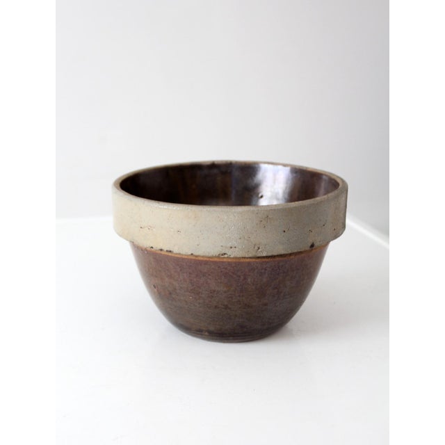 Antique American Stoneware Mixing Bowl For Sale - Image 6 of 15
