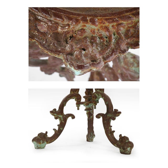 Patinated Cast Iron Bolster For Sale - Image 4 of 5