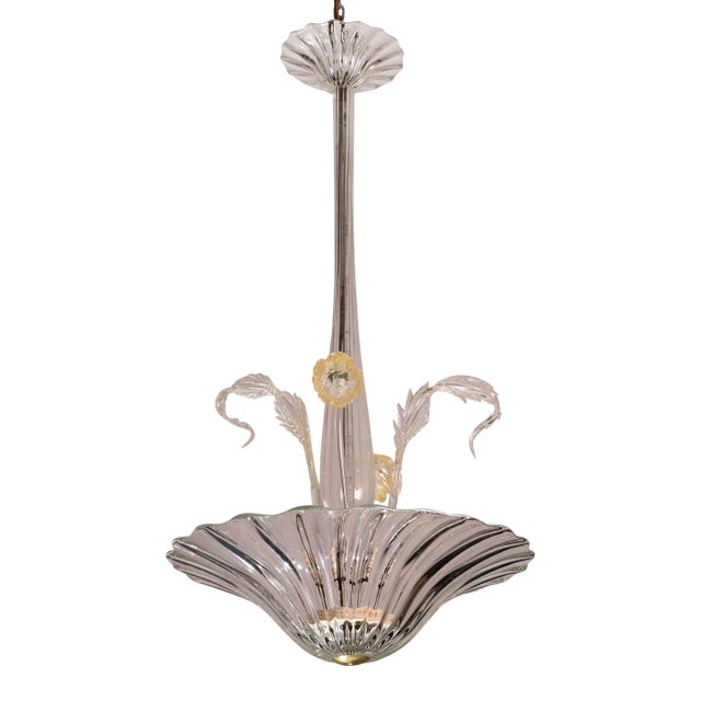 Art Decò Murano Glass Pendant, 1950s For Sale