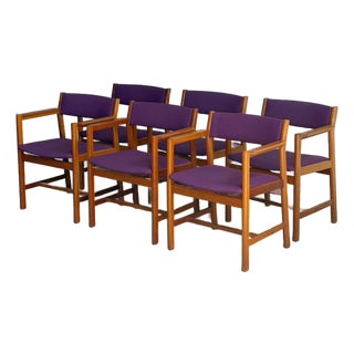 Set of 6 Børge Mogensen Dining Chairs for Søborg Møbelfabrik, Denmark, 1960s For Sale