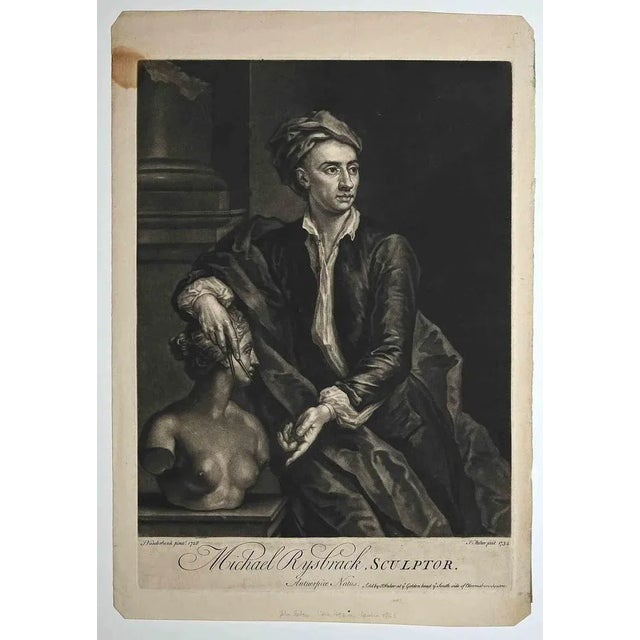 Johann Jakob Haid, Portrait of Johann Kepezky, Original Etching, 1734 For Sale - Image 3 of 3