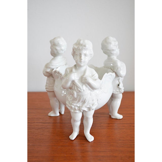 Antique Porcelain Bowl with Cherubs, 1910s For Sale - Image 10 of 10