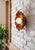 Contemporary Contemporary Handmade Red Travertine Flower Wall Sconce For Sale - Image 3 of 4