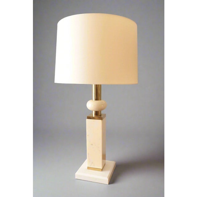 White 1960s Single Modernist Table Lamp For Sale - Image 8 of 10