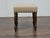 19th Century English Mahogany 19th Century Stool with Turned Legs and Custom Linen Upholstery For Sale - Image 5 of 12