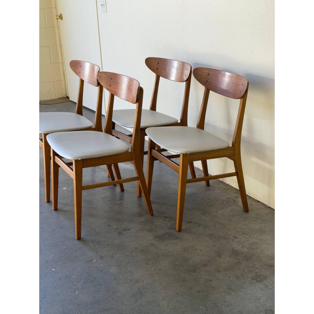 Brown Set of 4 Danish Teak Dining Chairs by Farstrup Mid Century Modern 1960s For Sale - Image 8 of 8
