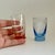 Mid-Century Modern Vintage Starburst Shot Glasses Set of 2 | Blush Pink & Cobalt Blue Glass | Mid Century Barware | Small Cordial Glasses | Retro Entertaining For Sale - Image 3 of 6