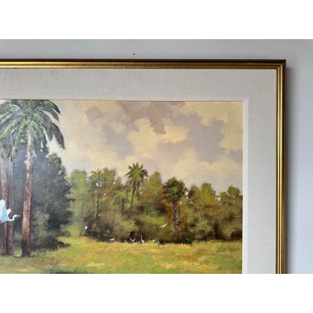 Vintage Tropical Landscape Oil on Canvas Painting by Nandor Horthy, Framed/ Sold For Sale In Miami - Image 6 of 11