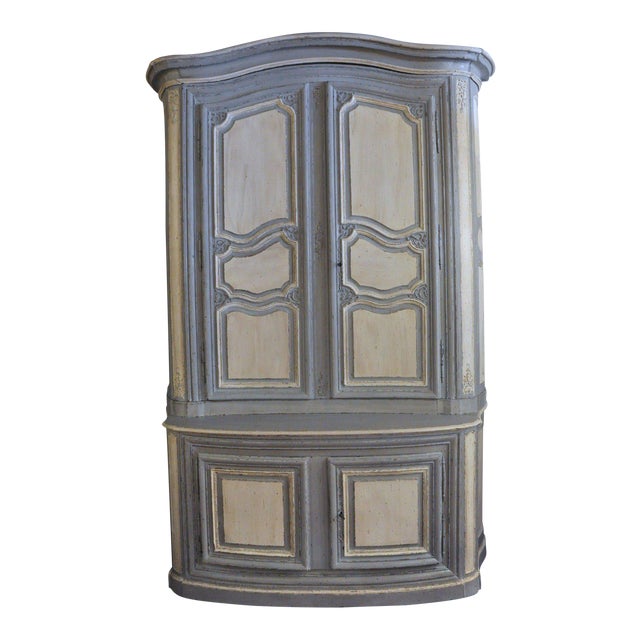 French Regence Bombe Painted "Buffet Deux Corps" For Sale