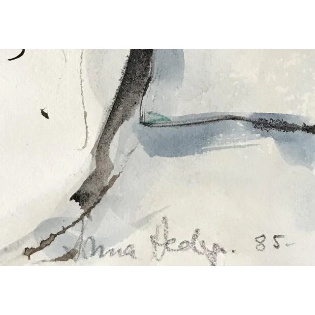 Irma Hediger, Pensée, 1985, Watercolor on Paper For Sale - Image 3 of 6