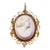 Antique 14k Conch Shell Cameo With Seed Pearls Brooch and Pendant For Sale