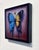 Contemporary Hybrid Butterfly 55 by Stacy D'Aguiar | Acrylic on wood of a butterfly with blue and yellow wings For Sale - Image 3 of 5