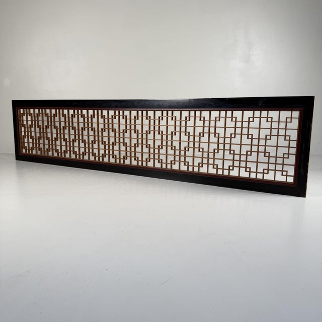 Japanese Ranma with Kumiko Lattice Serene Wall Panel, 1950s For Sale - Image 6 of 17