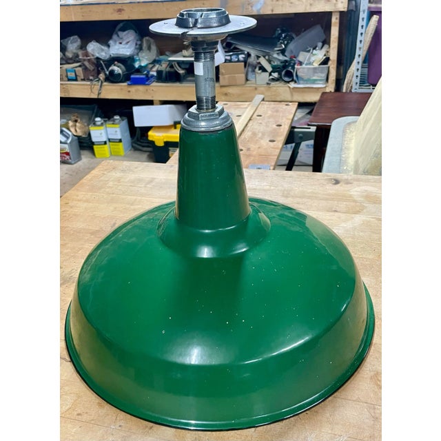 Offered is a vintage industrial style light made by the Benjamin Electric Manufacturing Company. It is one of eight that...