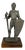 Vintage Medieval Knight Statue in Armor with Sword and Shield on Wooden Base from Artigianale, 1950s For Sale