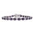 Exquisite 11.72 CTW Natural Amethyst Oval Silver Tennis Women Bracelet by Caratandher For Sale