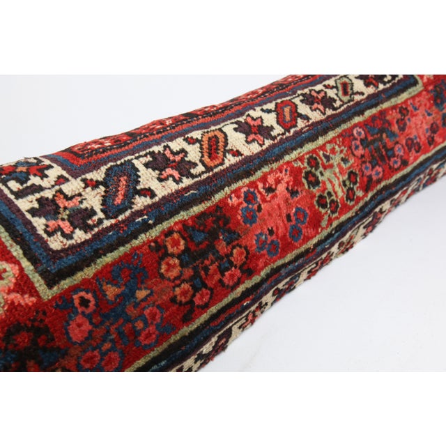 Red Antique Tribal Handmade Decorative Rug Pillow Cover -16'' X 48'' For Sale - Image 8 of 13
