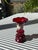 Antique Late 19th Century Cranberry Glass Vase With Raised White Enamel Decoration For Sale - Image 9 of 12