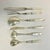 1920s Antique English Hollywood Regency Mother of Pearl Sterling Silver Serving Utensils - Set of 6 For Sale - Image 9 of 10