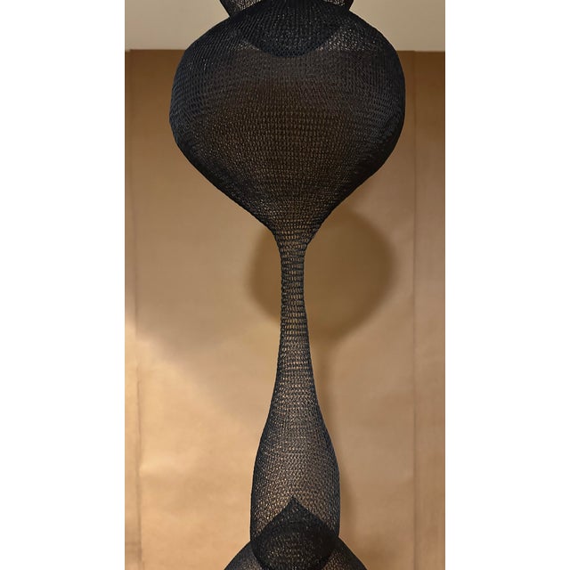 Contemporary Knitted Metal Hanging Sculpture For Sale - Image 4 of 12