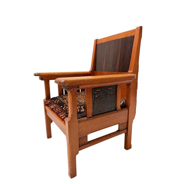 Arts & Crafts Art Nouveau Armchair from Carel Adolph Lion Cachet, 1900s For Sale - Image 12 of 12