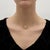 1950s French 18k Gold Mid-Century Flower Pendant Necklace With Diamonds For Sale - Image 9 of 10