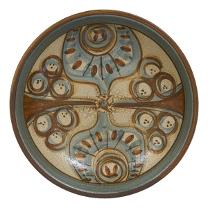 Stoneware Bowl with Hand-Painted Abstract Motif from Søholm, 1950s