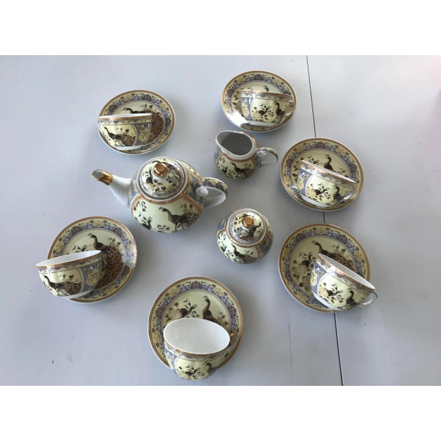 Japanese Porcelain Yamasen With a Pavia Motif, Set of 15 For Sale - Image 4 of 18