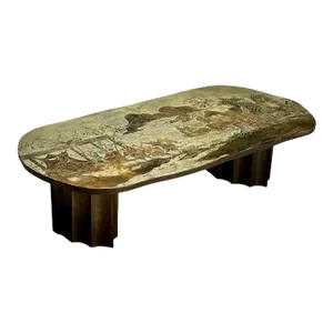 Philip and Kelvin LaVerne, Mid-Century, T'ang Marriage Coffee Table, Bronze