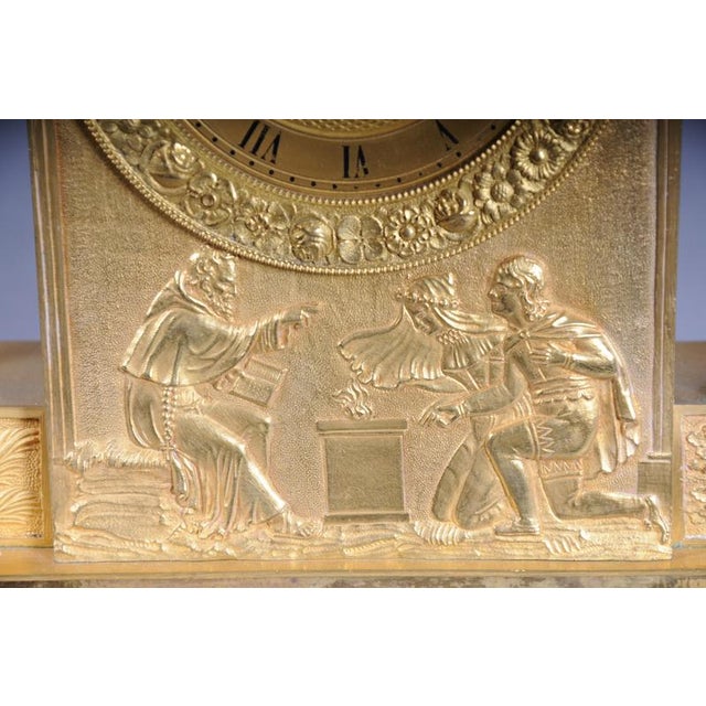 Empire Gilt Bronze Mantel Clock, Pairs, France, 1850 For Sale - Image 17 of 18