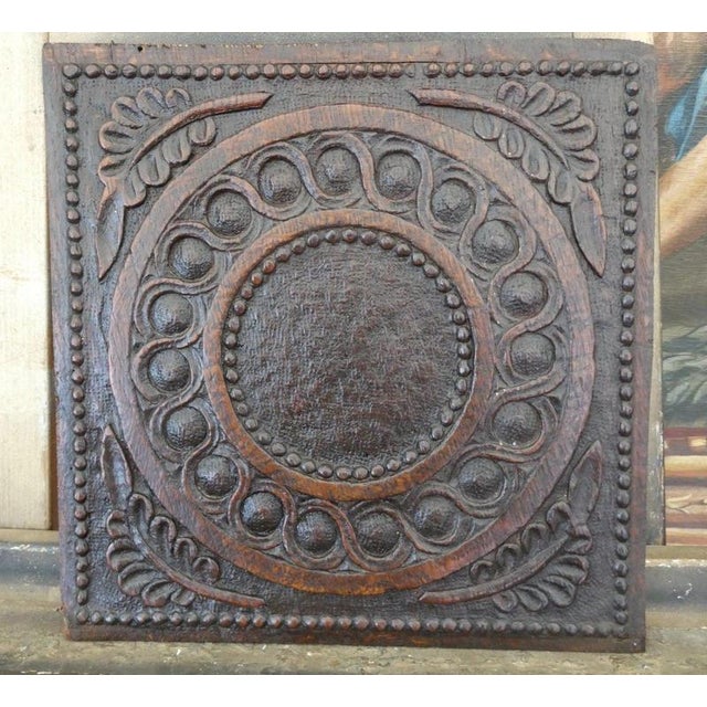 Antique 17th Century Carved Oak Panel, 1680 For Sale - Image 12 of 13