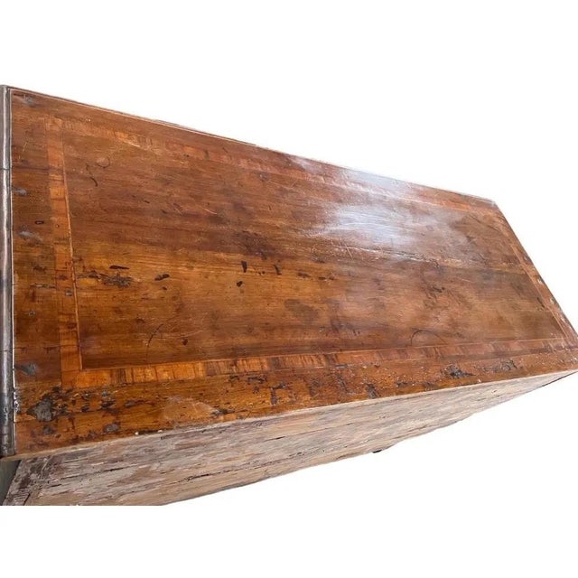 Italian Neoclassical Walnut Chest of Drawers, Hand-Carved, Mid 1700s For Sale - Image 6 of 12
