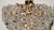Gilded Brass and Crystal Glass Chandelier from Sölken Leuchten, 1970s For Sale - Image 6 of 11