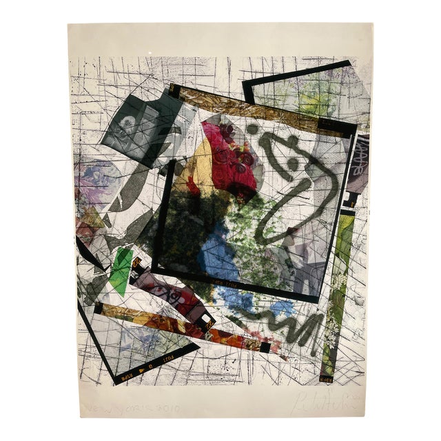 Early 21st Century "Untitled 1" Abstract Expressionist Photo Collage Print by Peter Astrom For Sale