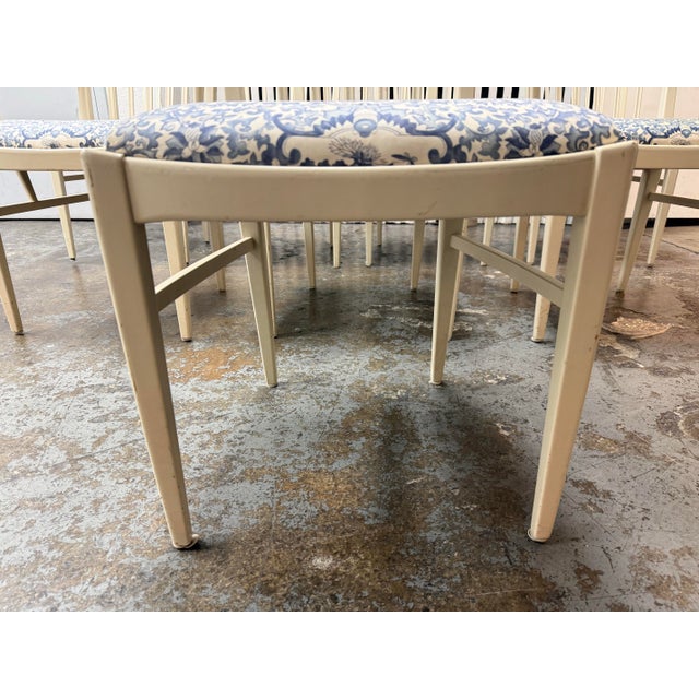Ivory Carl Malmsten for Bodafors Herrgården Mid 20th Century Dining Chairs, Set of Eight For Sale - Image 8 of 12