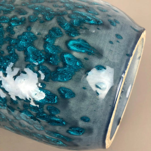 Large Pottery Multi-Color Fat Lava 517-45 Vase from Scheurich, 1970s For Sale - Image 12 of 17