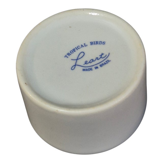 Goldenrod Vintage Fine Porcelain Leart Brazil Tropical Birds Collection Toucan Trinket Box For Sale - Image 8 of 9