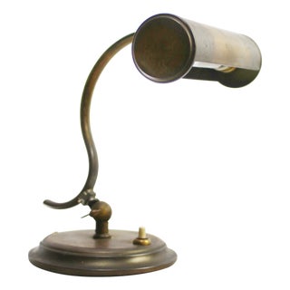 French Brass Piano Desk Lamp For Sale