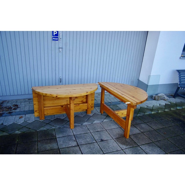 Large Modern Danish Table in Pine by Tage Poulsen, 1970 For Sale - Image 3 of 12