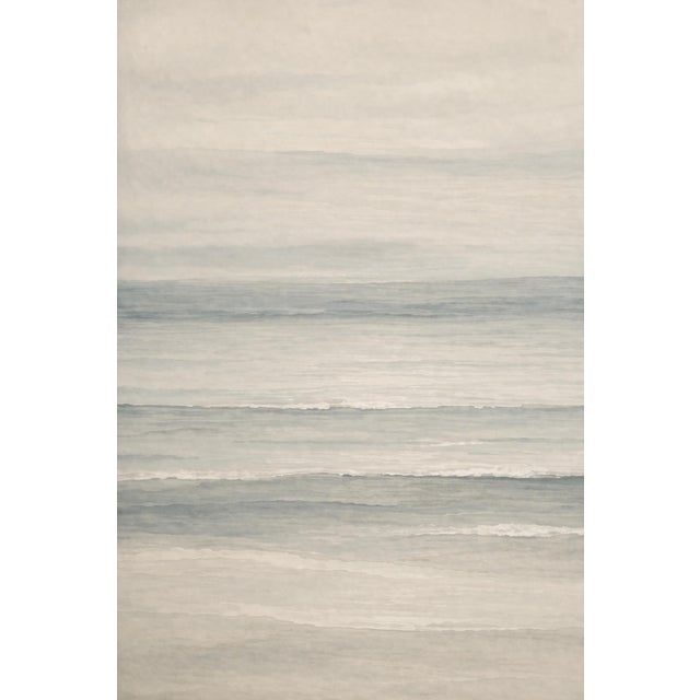 Soft Coastal Waves, Neutral Seascape Wall Art Print, 24″ × 36″ For Sale