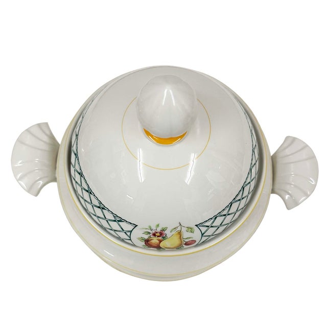 1980s Villeroy and Boch Basket Covered Vegetable/Serving Bowl With Lid For Sale - Image 9 of 11
