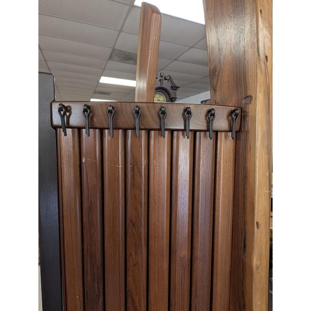 1990s Rare Rick Brunner Live-Edge Walnut Curio Cabinet For Sale - Image 9 of 17