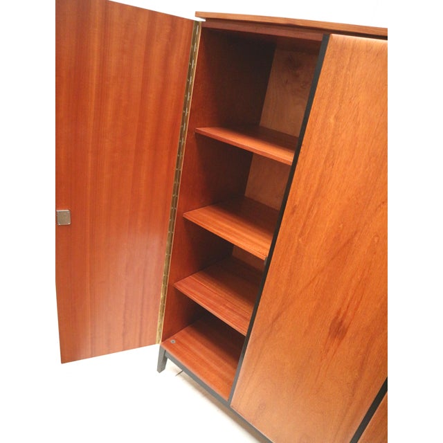 Vintage 3-Door Wardrobe with Hanging and Shelving Units, 1960s For Sale - Image 3 of 7