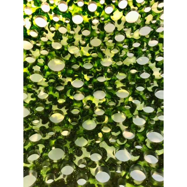 Glass Green Fused Glass Centerpiece Sculpture, Vetri, Seattle 2004 For Sale - Image 7 of 10