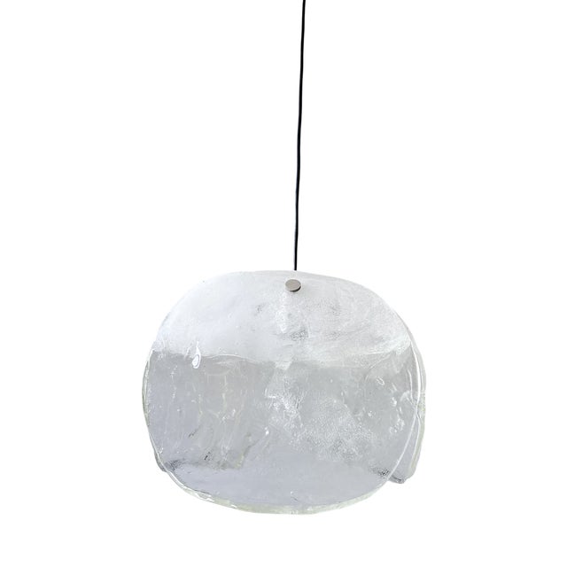 Vintage Pendant Light in Glass from Kalmar, 1970s For Sale