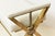 Metal Mid Century Modern 3 Legged Bench With Two Metals and Off White Upholstery, Restored, 1950's For Sale - Image 7 of 11